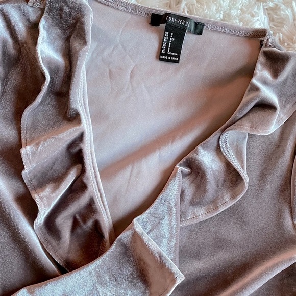 Forever 21 Velvet Wrap Blouse - Picture 7 of 8